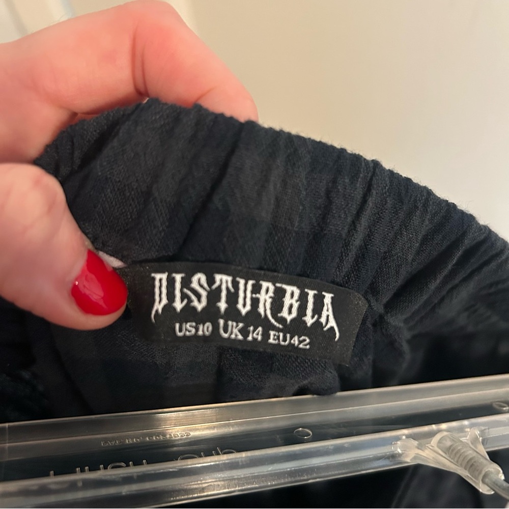 Disturbia Jeannie Check Cotton Button Midaxi Skirt - Picture 9 of 9